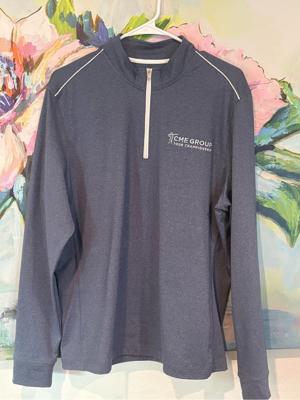 Women’s L Johnnie-O blue quarter zip 1/4 pullover-CME group tour championship
